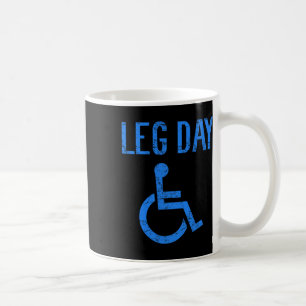 Grappig Handicap Leg Day Gym Workout Bodybuilding Koffiemok