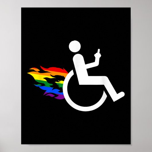 Grappig Handicaps Gehandicapt Lesbisch Ampute Lgbt Poster (Voorkant)