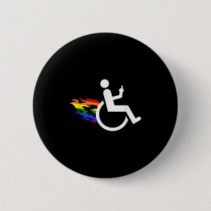 Grappig Handicaps Gehandicapt Lesbisch Amputee Lgb Ronde Button 5,7 Cm