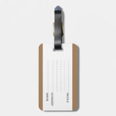 Grappig handvat met zorg, breekbaar teken bagagelabel (Achterkant verticaal)