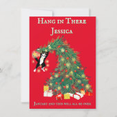 Grappig Hang In Er Kat In De Kerstboom (Voorkant)