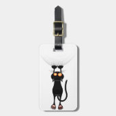 Grappig, hang op kat bagagelabel (Voorkant verticaal)
