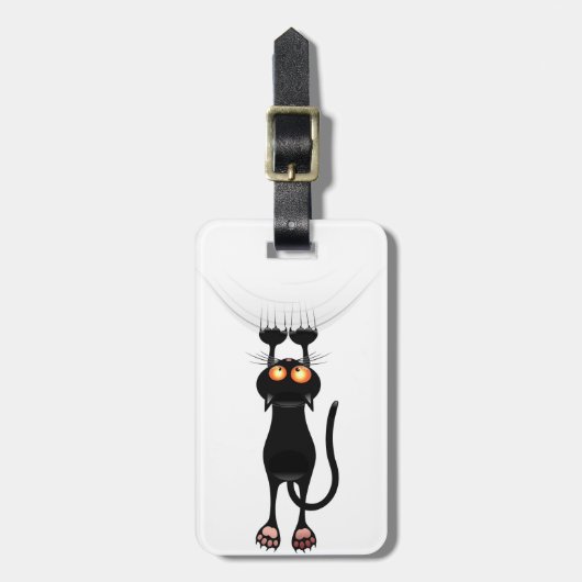Grappig, hang op kat bagagelabel (Voorkant verticaal)