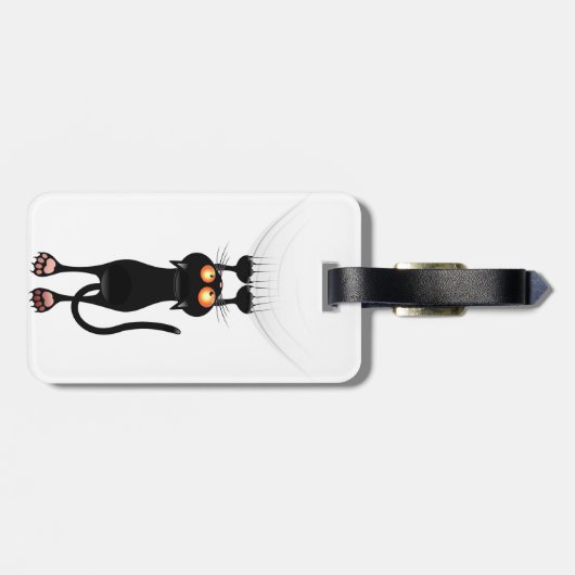 Grappig, hang op kat bagagelabel (Achterkant horizontaal)