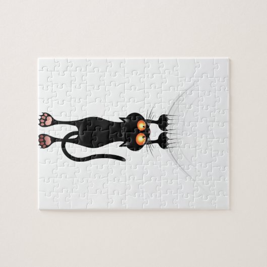 Grappig, hang op kat legpuzzel (Horizontaal)