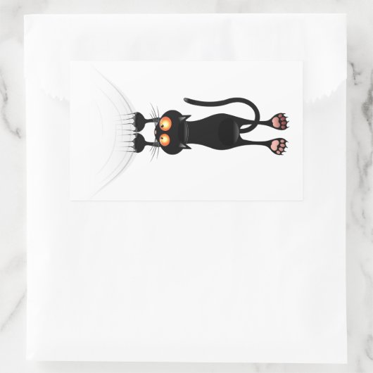 Grappig, hang op kat rechthoekige sticker (Tas)