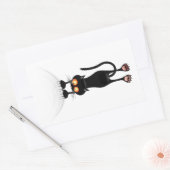 Grappig, hang op kat rechthoekige sticker (Envelop)