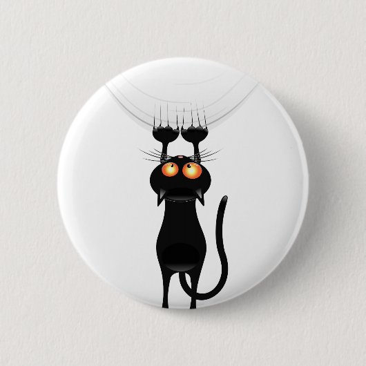 Grappig, hang op kat ronde button 5,7 cm (Voorkant)