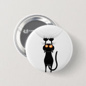 Grappig, hang op kat ronde button 5,7 cm (Voorkant /achterkant)