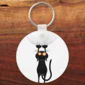 Grappig, hang op kat sleutelhanger (Voorkant)