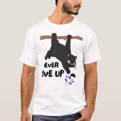 Grappig hangend kat ontwerp t-shirt (Voorkant)