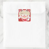 Grappig hangend kerstcadeau Sticker (Tas)