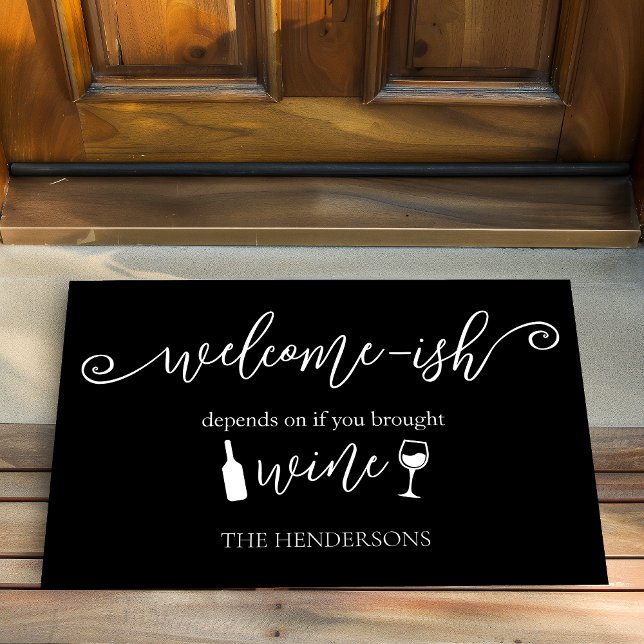 Grappig hangt ervan af of je wijn hebt meegenomen deurmat (Creator heeft geüpload)