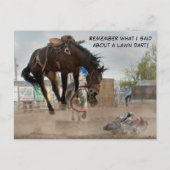 Grappig Happy 4th van juli Rodeo Saddle Bronc Even Briefkaart (Voorkant)