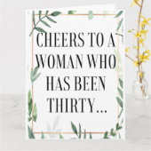 Grappig Happy 50th Birthday - Wie loog over haar l Kaart (Gele Bloem)