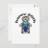 Grappig, "Happy 60th" oude vrouw ontwerp Briefkaart (Voorkant / Achterkant)