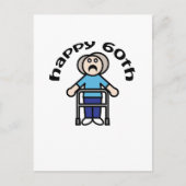Grappig, "Happy 60th" oude vrouw ontwerp Briefkaart (Voorkant)