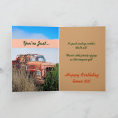 GRAPPIG Happy 92nd Birthday -  Oranje Truck Kaart (Binnen)
