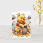 Grappig Happy Birthday beer zon roos Kaart (Gele Bloem)