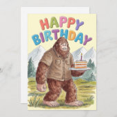 Grappig Happy Birthday BigFoot Sasquatch Feestdagenkaart (Voorkant / Achterkant)