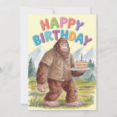 Grappig Happy Birthday BigFoot Sasquatch Kaart (Voorkant)