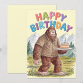 Grappig Happy Birthday BigFoot Sasquatch Kaart (Voorkant / Achterkant)