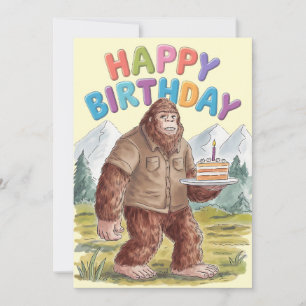 Grappig Happy Birthday BigFoot Sasquatch Kaart