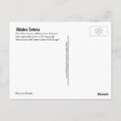 Grappig Happy Birthday Briefkaart met oude schildp (Achterkant)