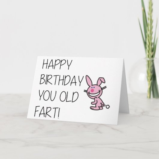 Grappig Happy Birthday Card - Old Fart Kaart (Voorkant)