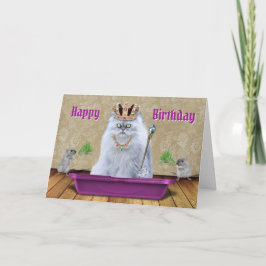 Grappig Happy Birthday Cat Litter Joke Quote Kaart