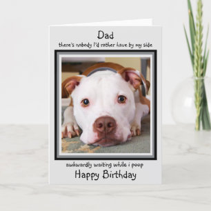 Grappig Happy Birthday Dog Dad Zwart Schattige Dog Kaart
