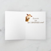 Grappig Happy Birthday Ewe zijn BESTE BROTHER OOIT Kaart (Binnen)