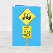 Grappig Happy Birthday Golf Lets Par T-shirt Kaart (Achterkant)