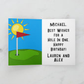 Grappig Happy Birthday Golf Lets Par T-shirt Kaart (Binnen)