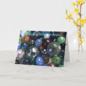 Grappig Happy Birthday Grandad Marbles Kaart (Gele Bloem)