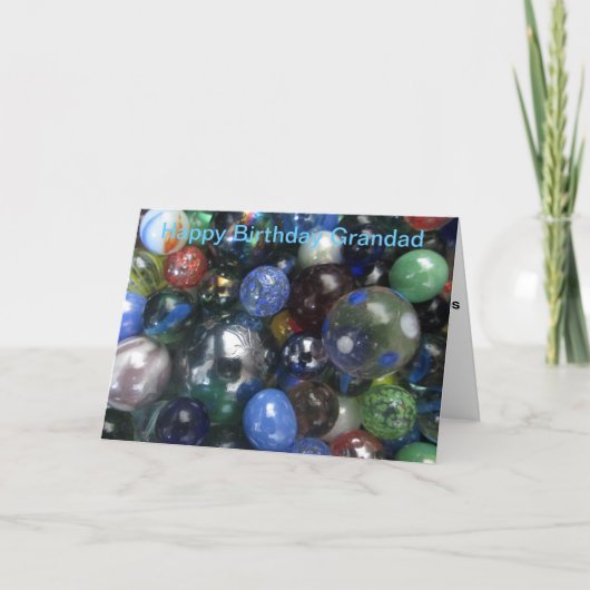 Grappig Happy Birthday Grandad Marbles Kaart (Voorkant)