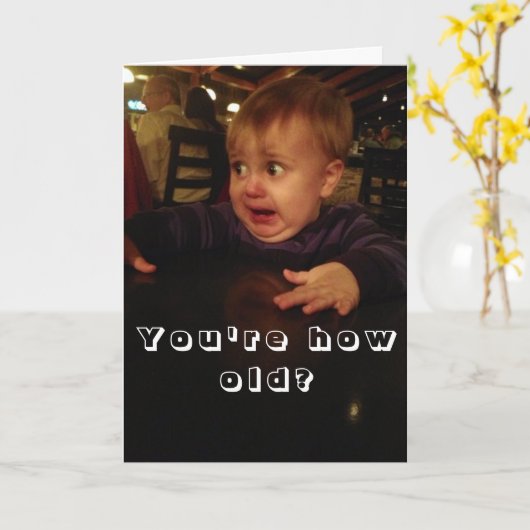 Grappig Happy Birthday-kaart Kaart (Gele Bloem)