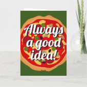 Grappig Happy Birthday-kaart met pepperoni pizza Kaart (Achterkant)