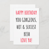 Grappig Happy Birthday-kaart voor haar Bedankkaart (Voorkant / Achterkant)