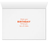 Grappig Happy Birthday Labrador Dog bij Beach (Binenzijde Horizontaal (Onderkant))