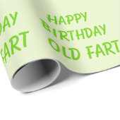 Grappig Happy Birthday Old Fart Wrapping Paper Cadeaupapier (Rol Hoek)