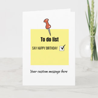 Grappig Happy Birthday Post-it briefkaart