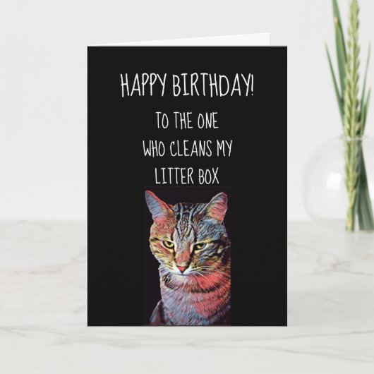 Grappig Happy Birthday uit de kat-Kaart Kaart (Voorkant)
