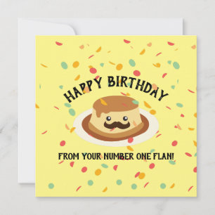 Grappig Happy Birthday van je nummer één Flan Kaart