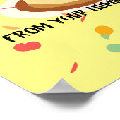 Grappig Happy Birthday van je nummer één Flan Poster (Hoek)