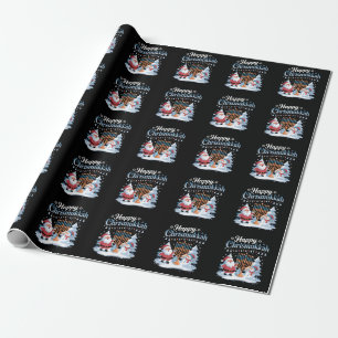 Grappig Happy Chrismukkah Santa Menorah Vakantie Cadeaupapier