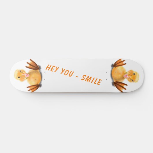 Grappig Happy Duck Skateboard - Smile (Horizontaal)