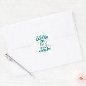 Grappig Happy Easter Bruh Bunny Dabbing Schattige Ronde Sticker (Envelop)