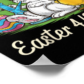 Grappig Happy Easter Bunny Chick Roken Wiet Poster (Hoek)