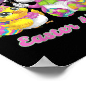 Grappig Happy Easter Bunny Chick Roken Wiet Poster (Hoek)